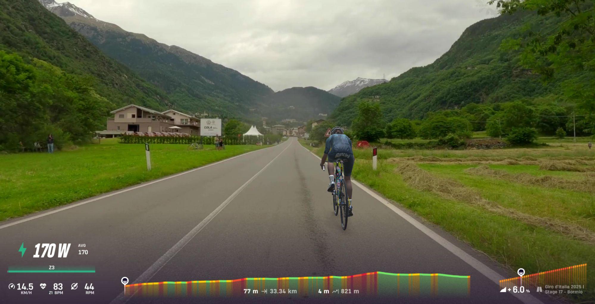 Cycle through traditional alpine villages, beginning with open valley views towards the iconic medieval town of Bormio.