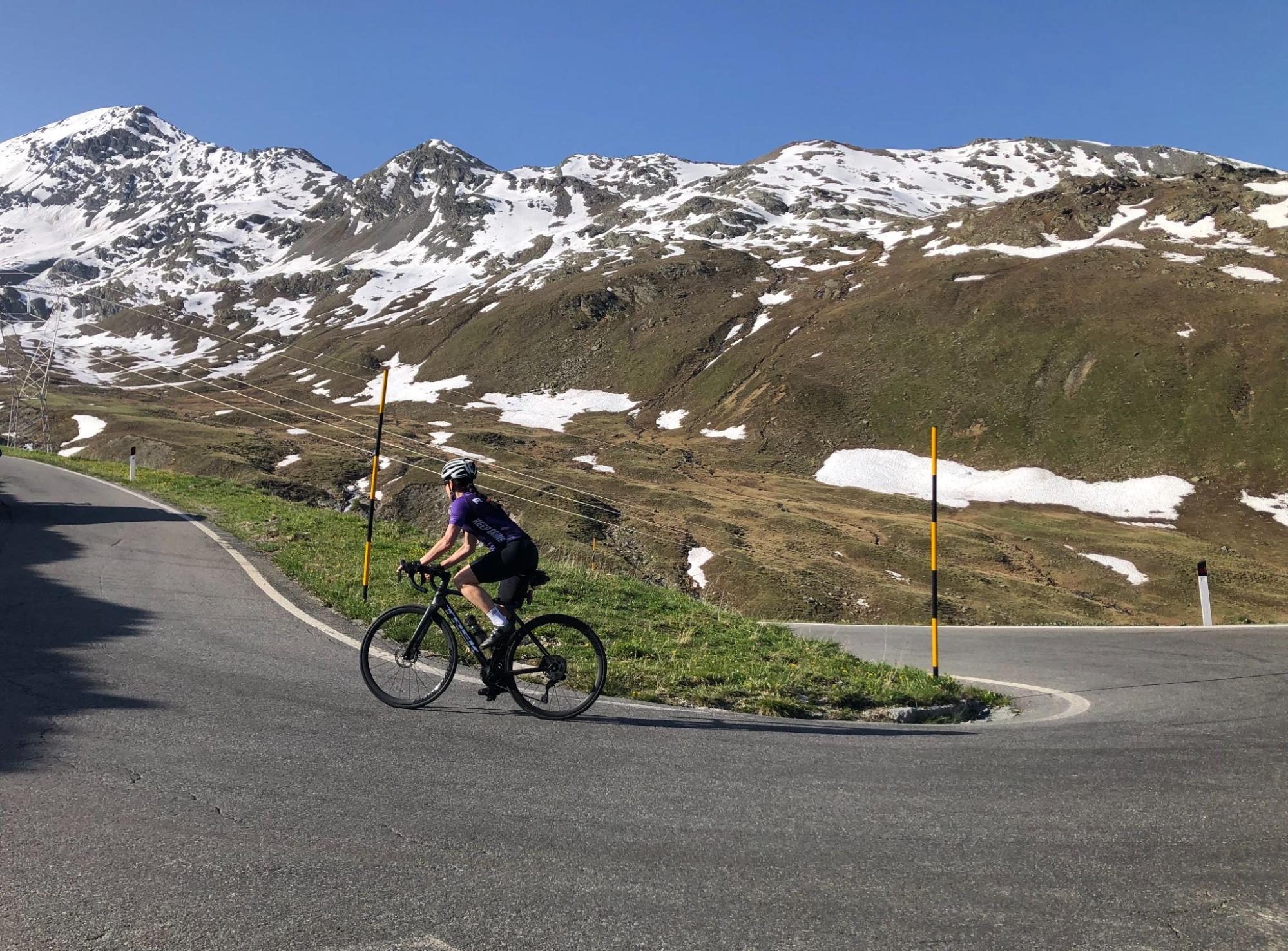 ROUVY female rider on long climb