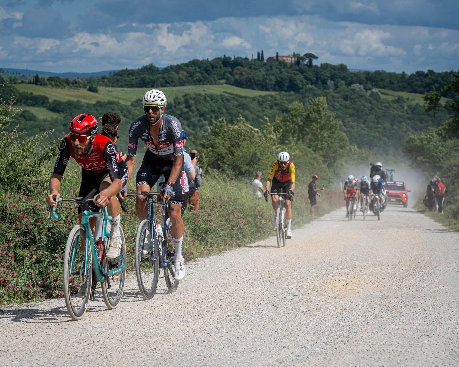 Gravel roads of the Strade Bianche in Tuscany