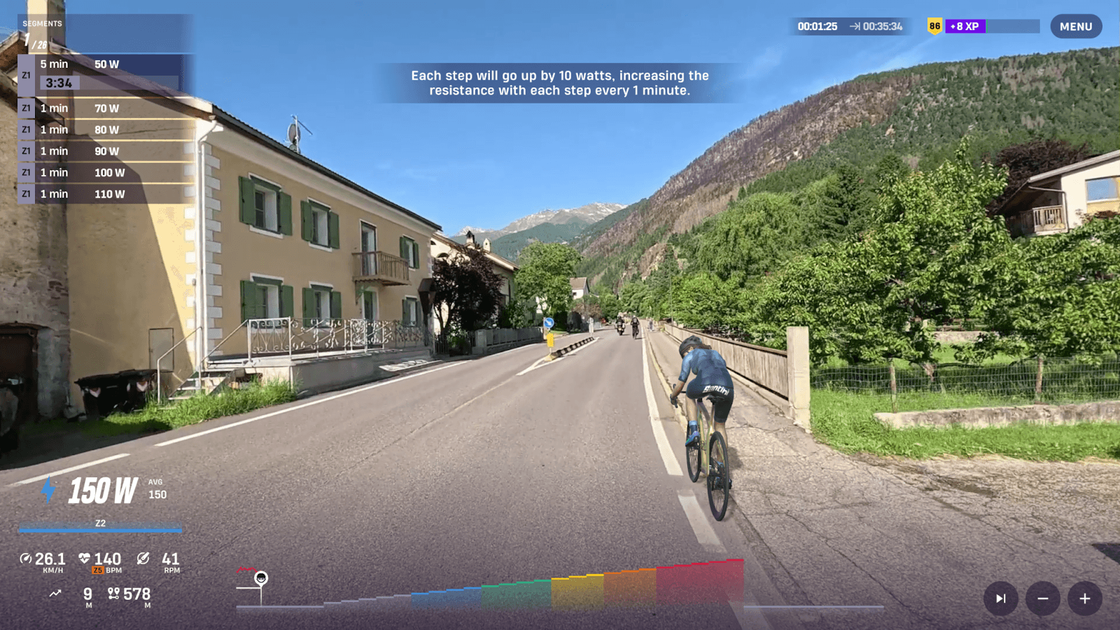 How to train for cycling: FTP ramp test on ROUVY