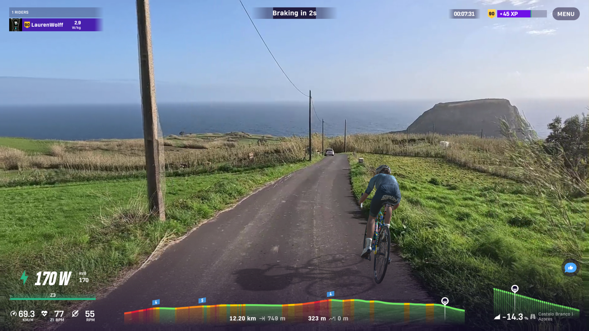 Ride on Faial Island on ROUVY