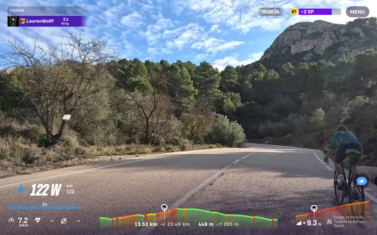 Gorga to Port de Tudons to Relleu on ROUVY