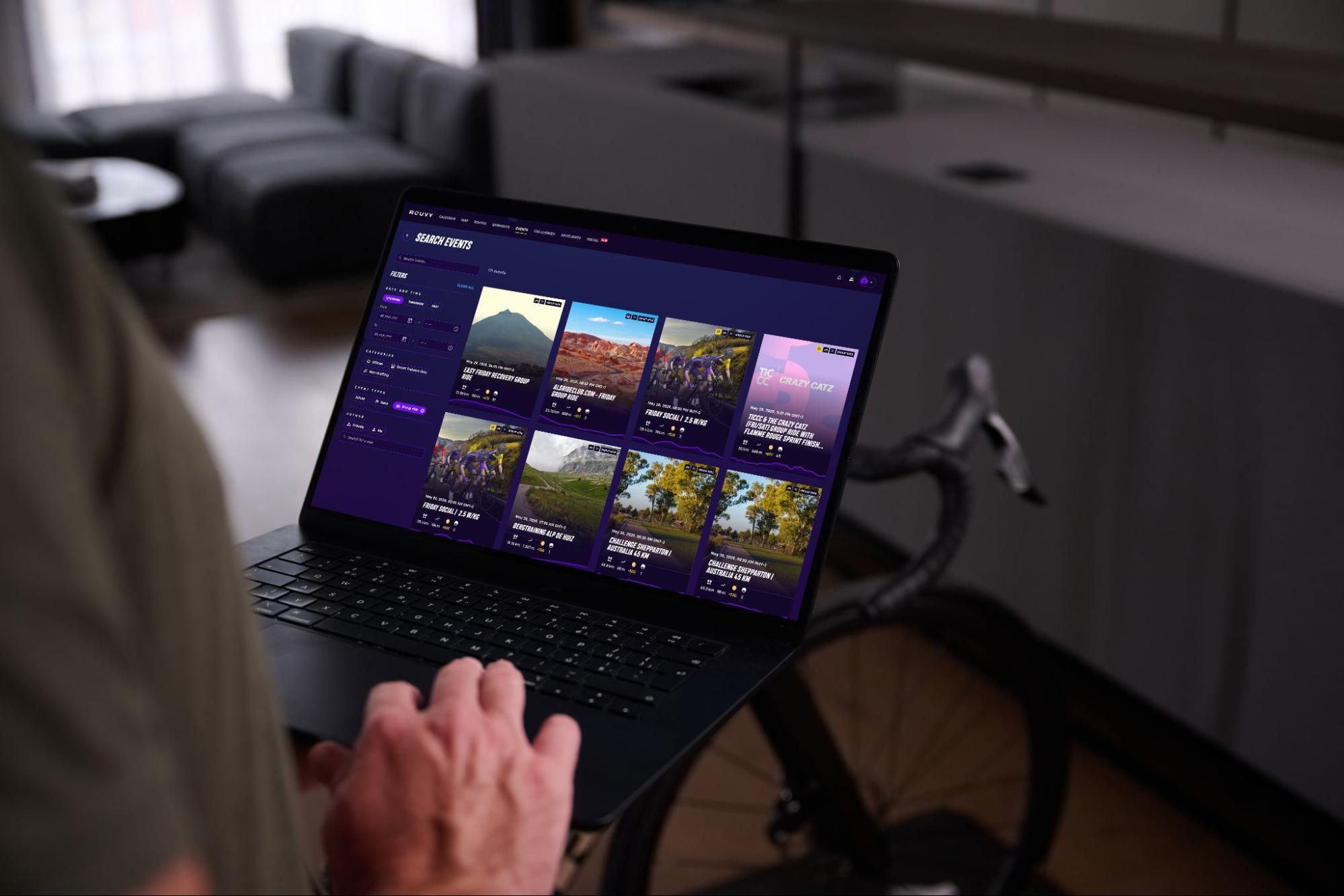 How to join a group ride on ROUVY
