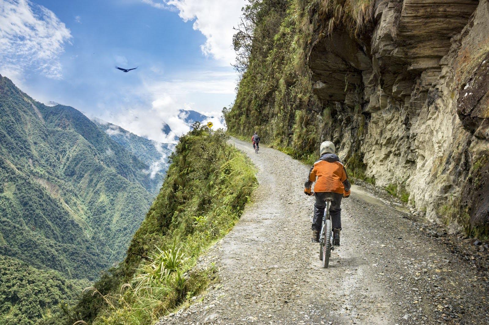 Cycling along Death Road, or Yungas Road.jpg