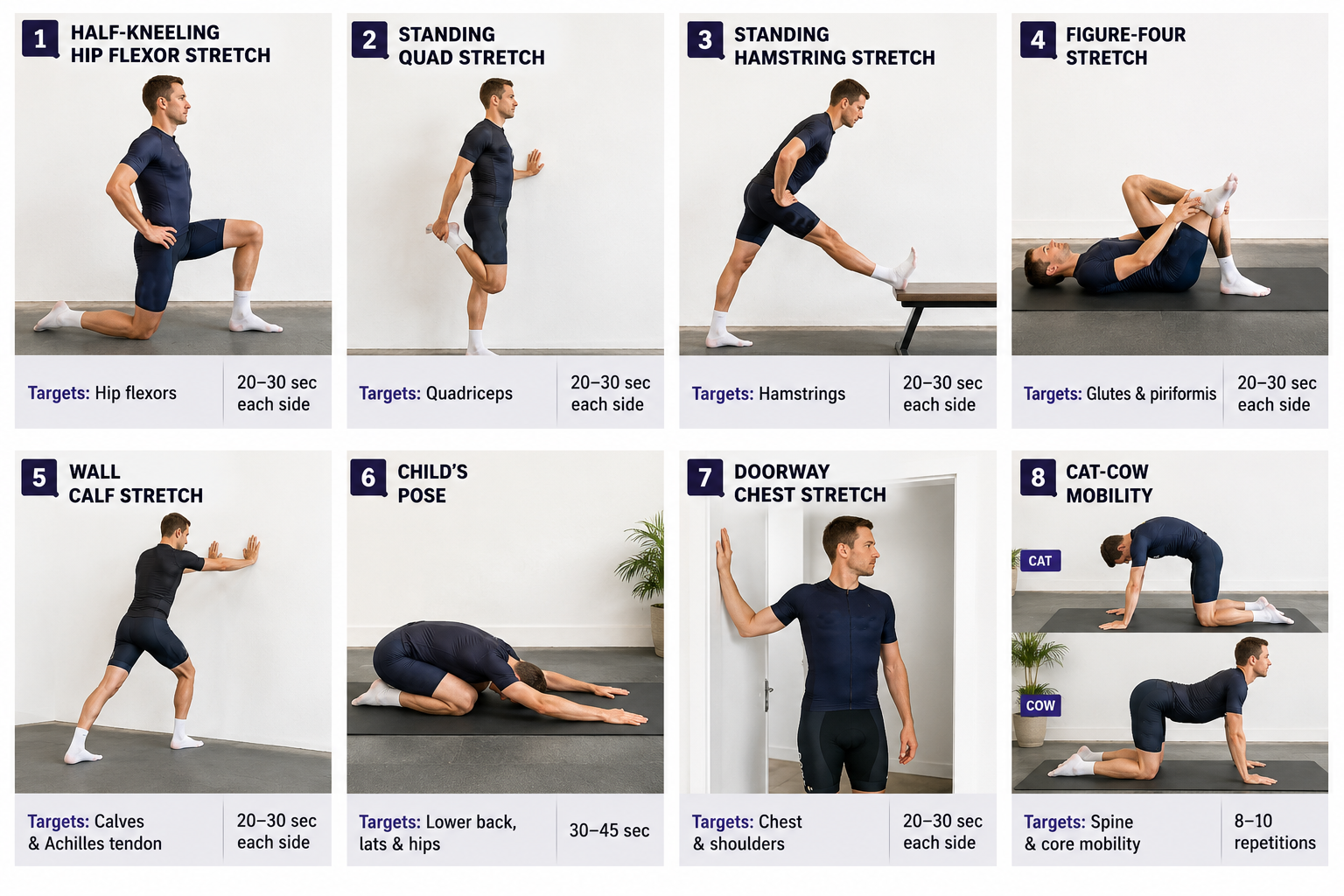 Best stretches after cycling: a practical guide