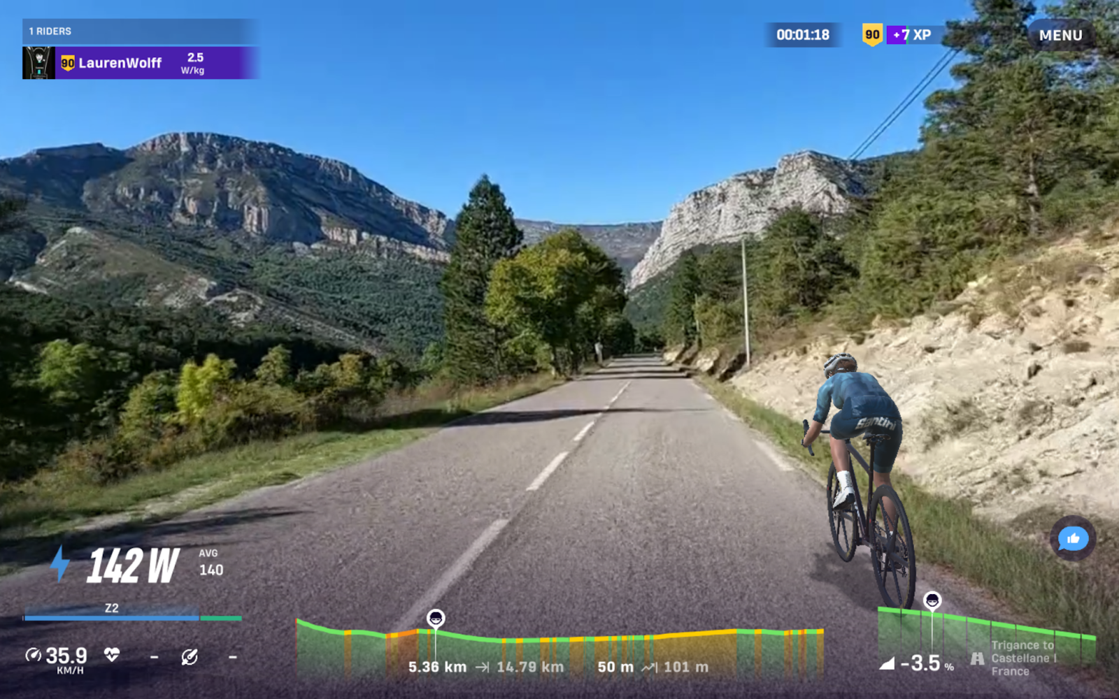 ROUVY ride through Verdon Regional Natural Park between Trigance and Castellane