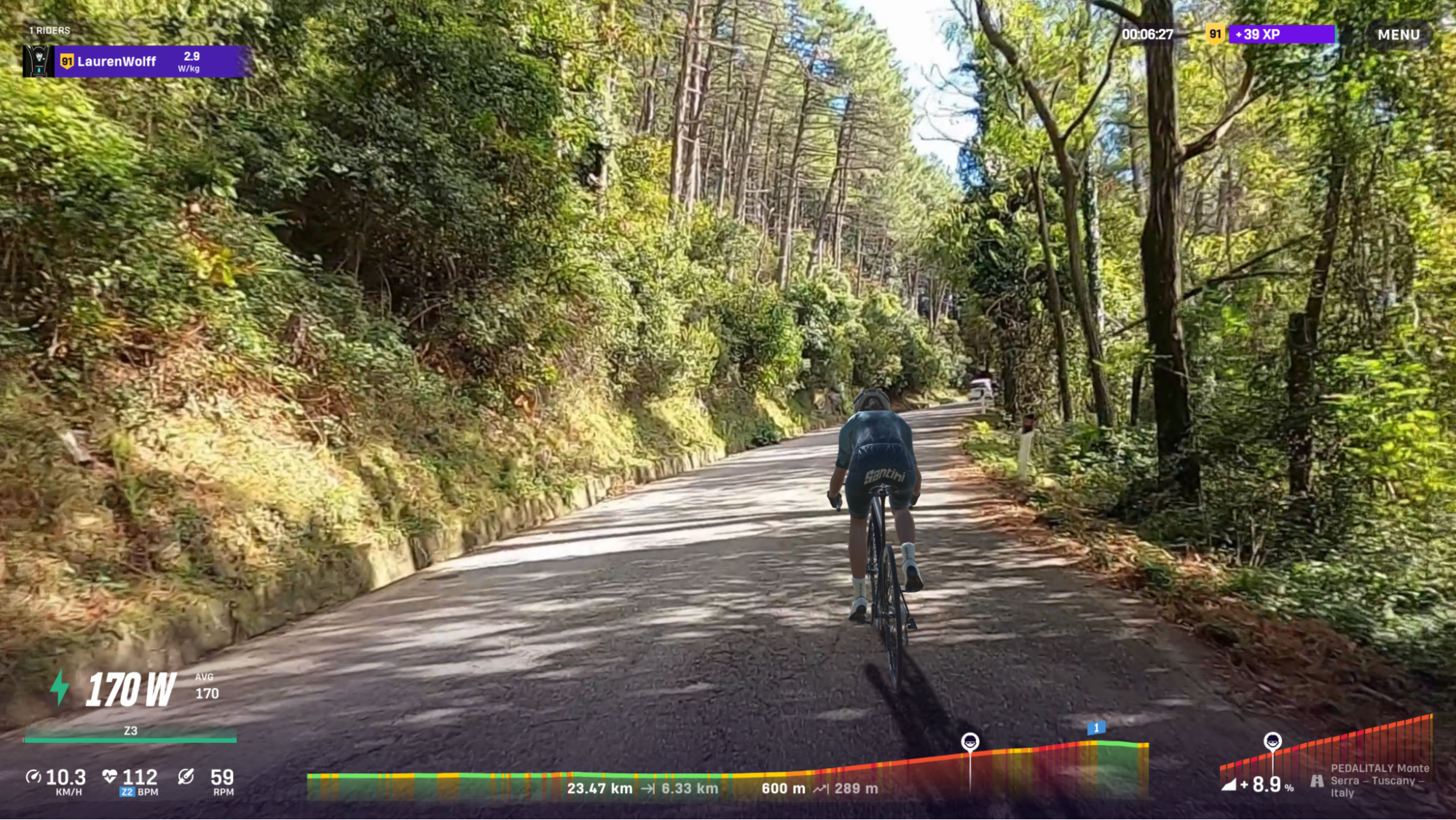 Best cycling routes in Tuscany: Monte Serra climb