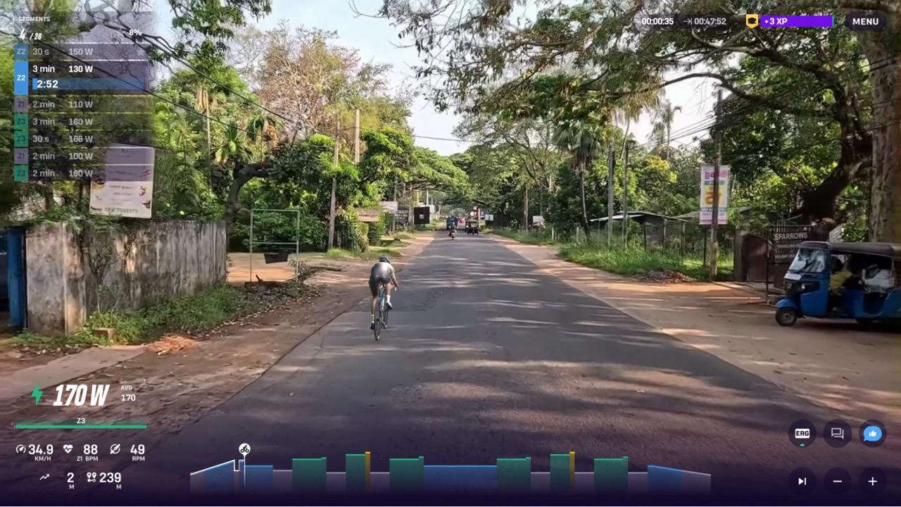 Cherry on Top sweet spot indoor cycling workout profile in ROUVY