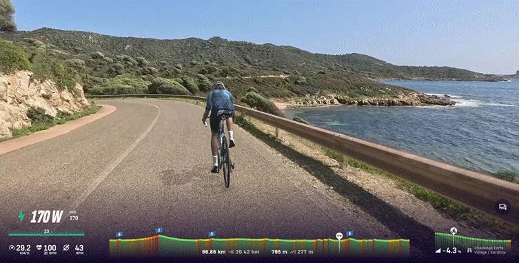 Cycling in Sardinia: Challenge Forte Village route on ROUVY