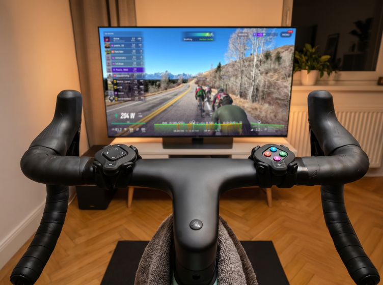 Zwift Click controller for virtual shifting on ROUVY