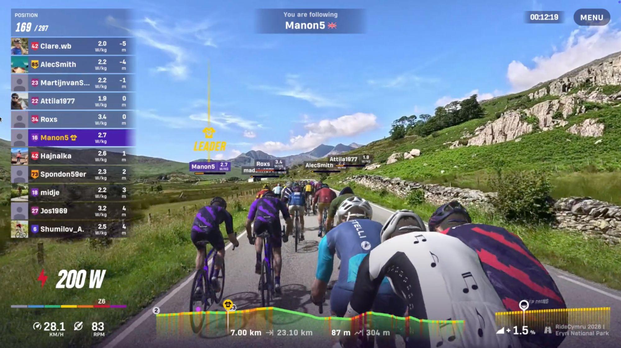 A busy group ride led by Manon Lloyd in the heart of Eryri near Llandudno.