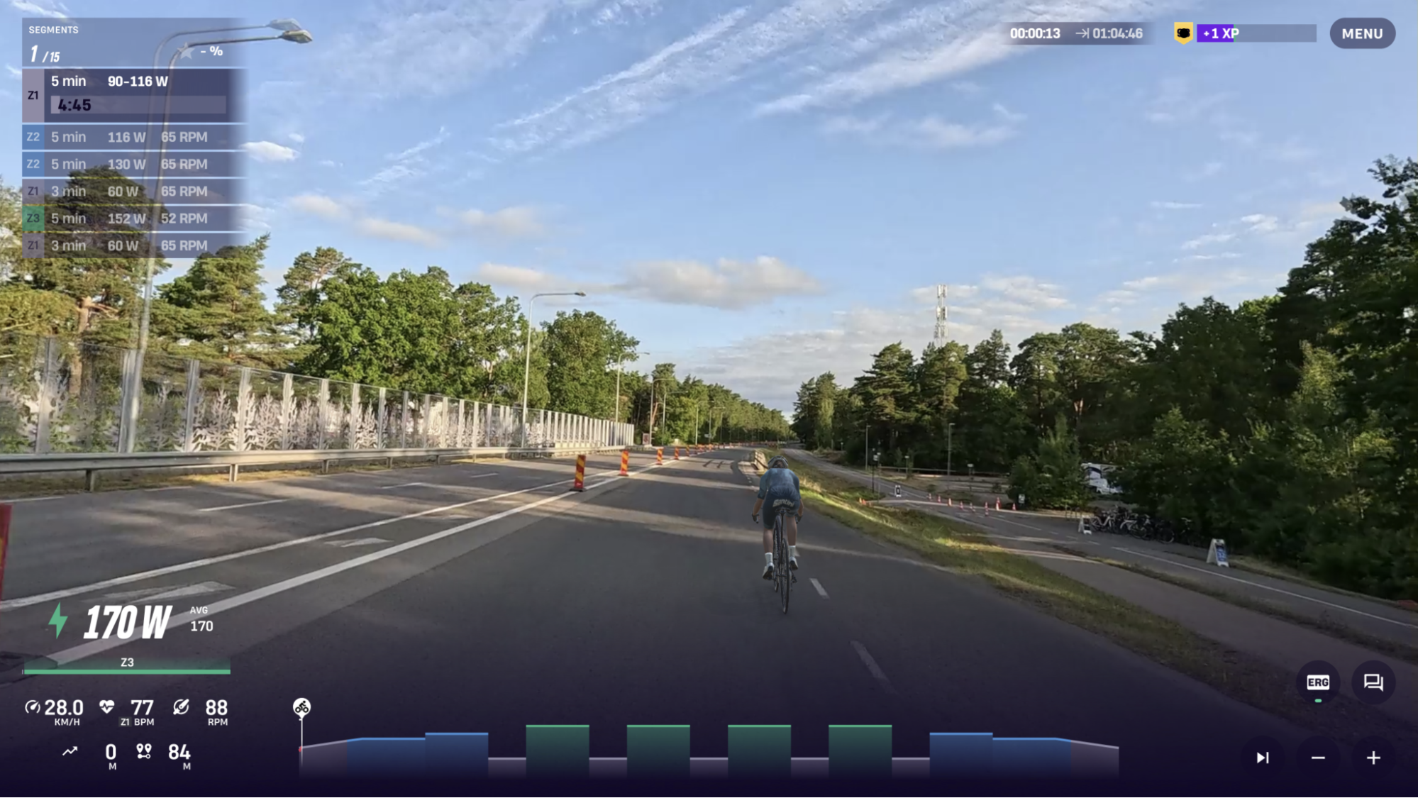 Torque and Tempo low-cadence cycling workout for runners on ROUVY
