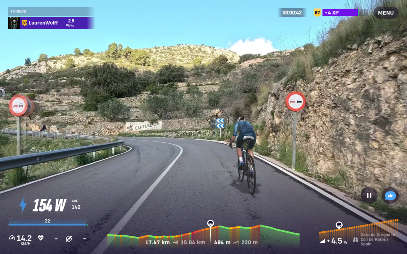  Ride Gata de Gorgos to Coll de Rates on ROUVY