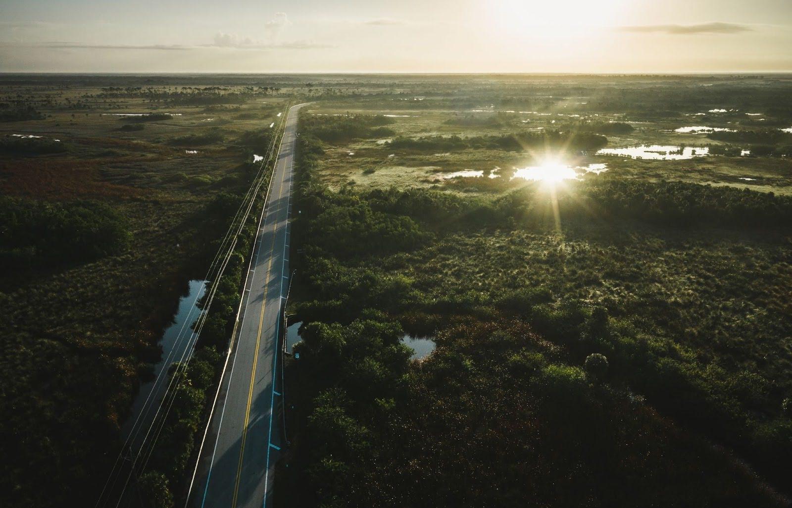 Aerial view of the Everglades National Park, Florida