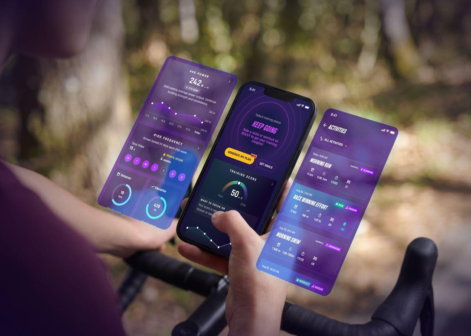 Training and recovery tracking for cyclists with ROUVY Companion App