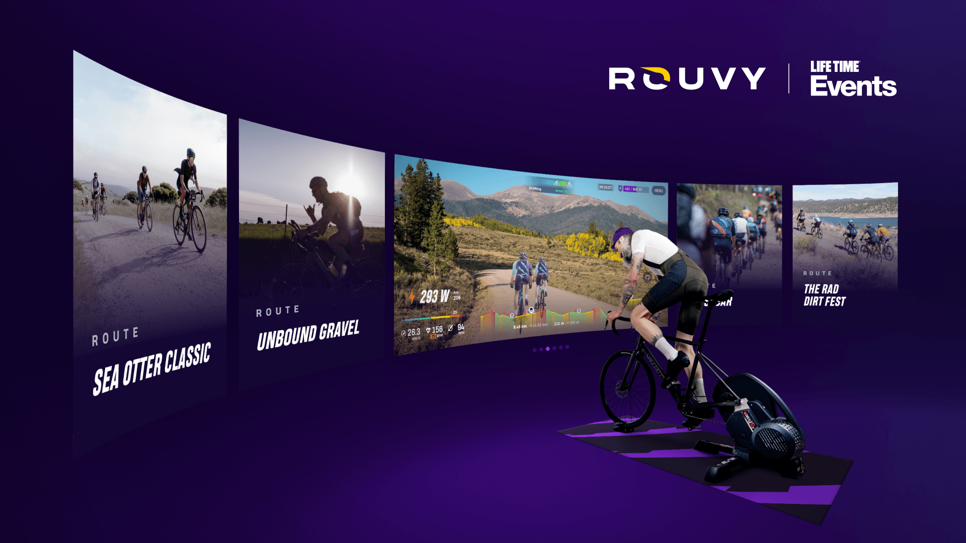 New ROUVY Sponsorship of Life Time Athletic Events Builds Foundation for Unprecedented Virtual Gravel Cycling Experiences