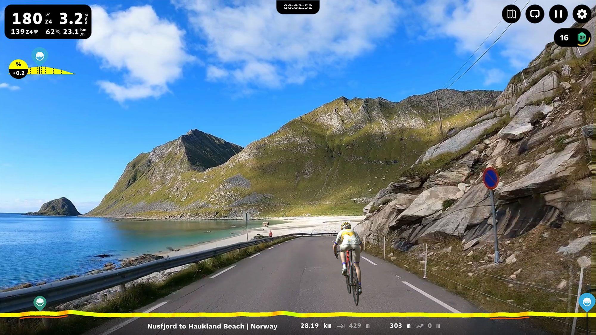 Nusfjord to Haukland Beach in Norway on ROUVY