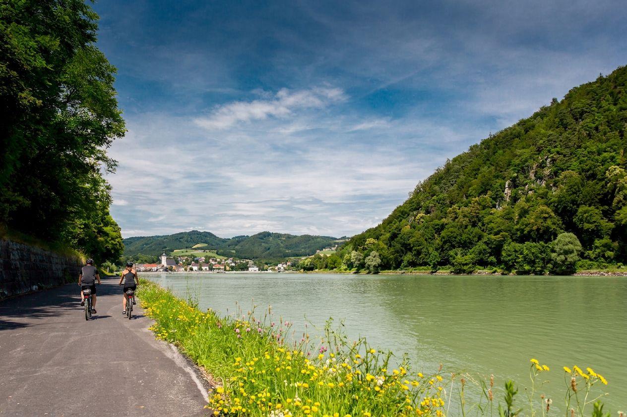 Austria’s Danube routes combine paved cycle paths, smaller towns and frequent rest stops.