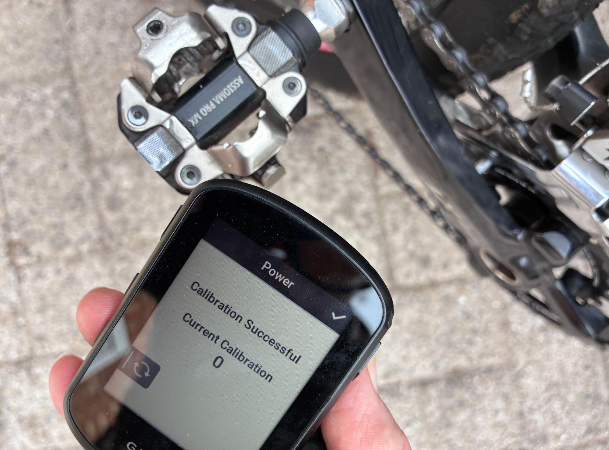 Calibrating power meter through a Garmin head unit