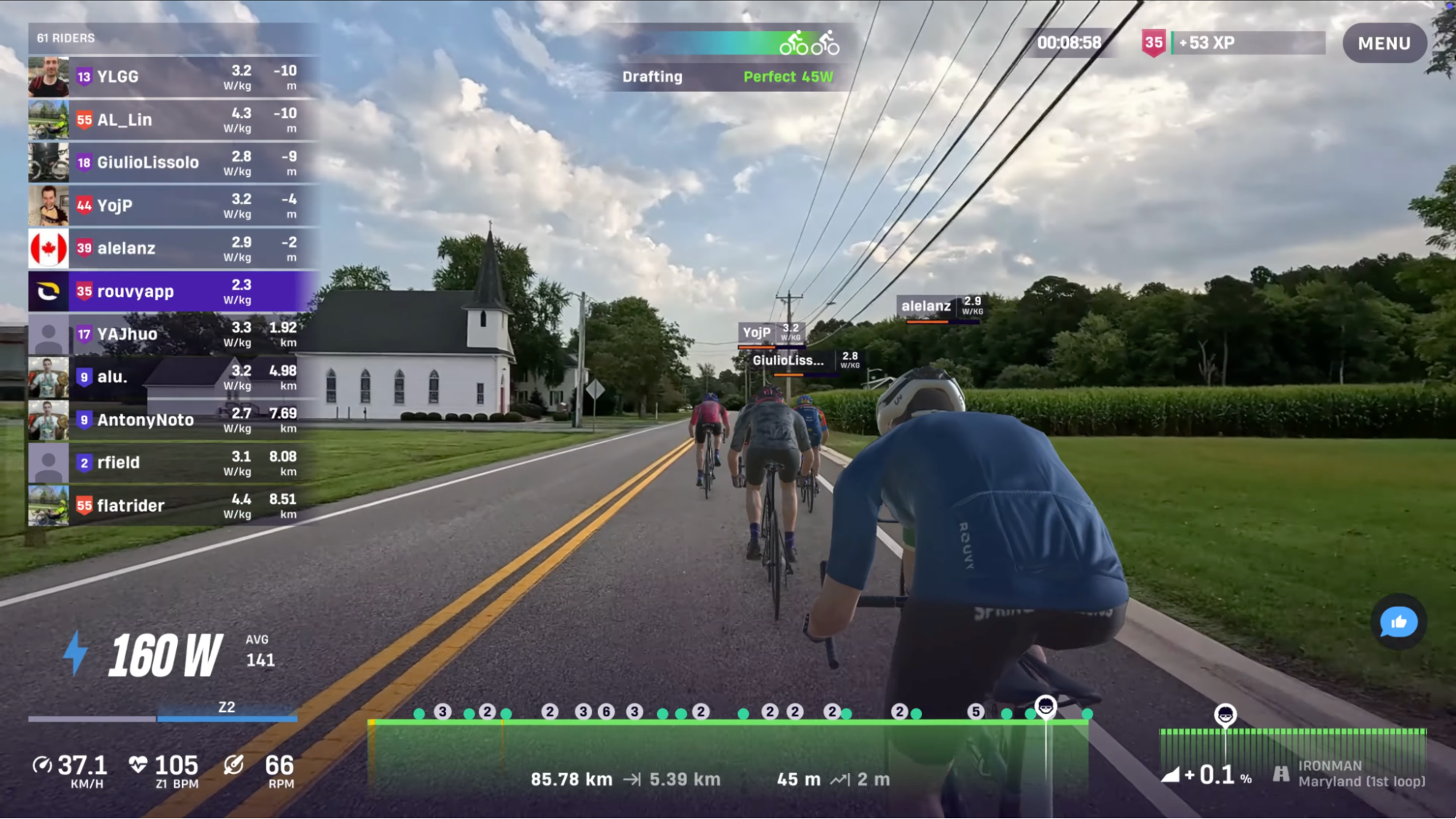 IRONMAN Maryland (1st loop), route in the USA on ROUVY