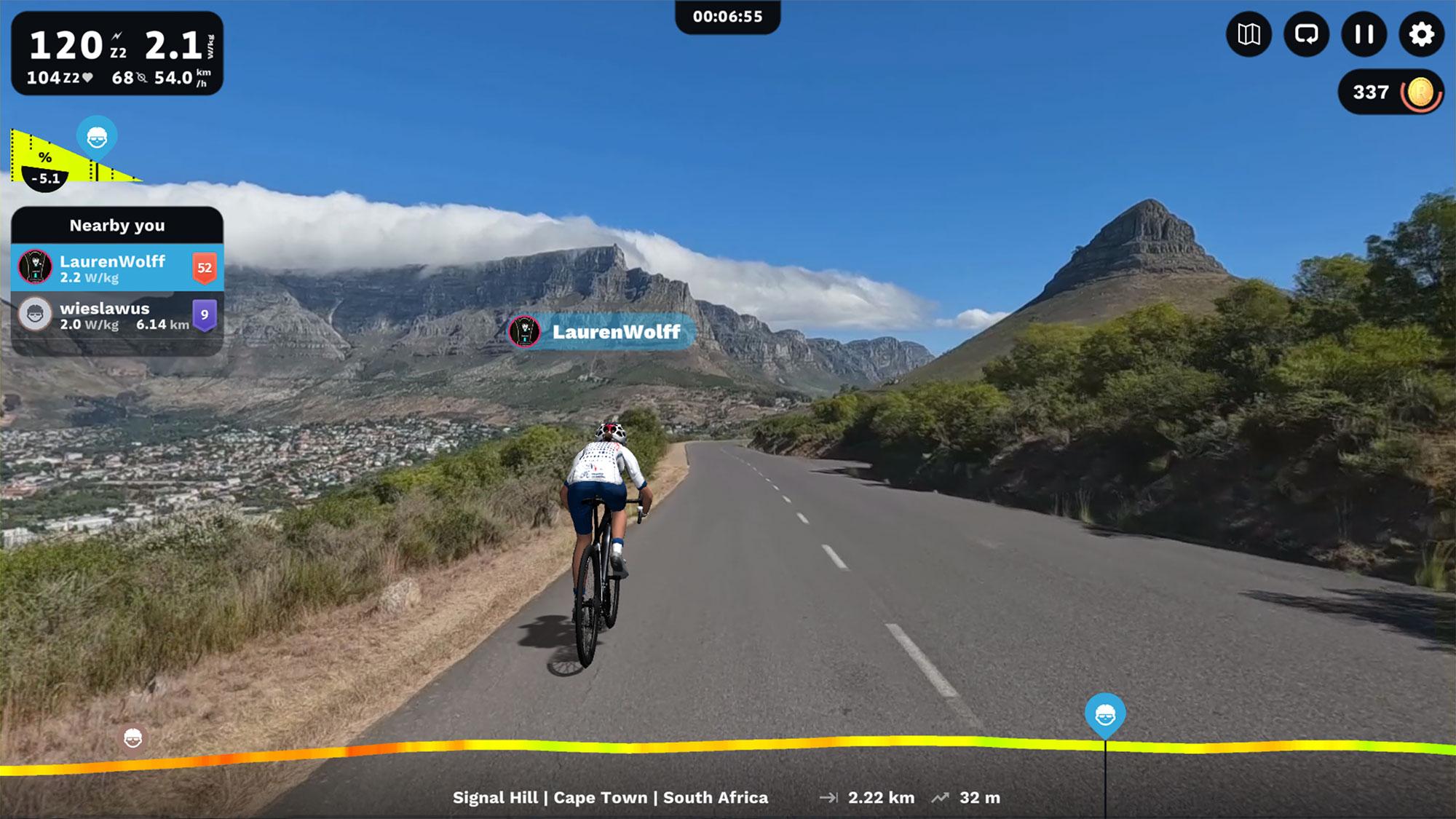 Views for miles of Lion's Head and Table mountain and reserve from Signal Hill on ROUVY