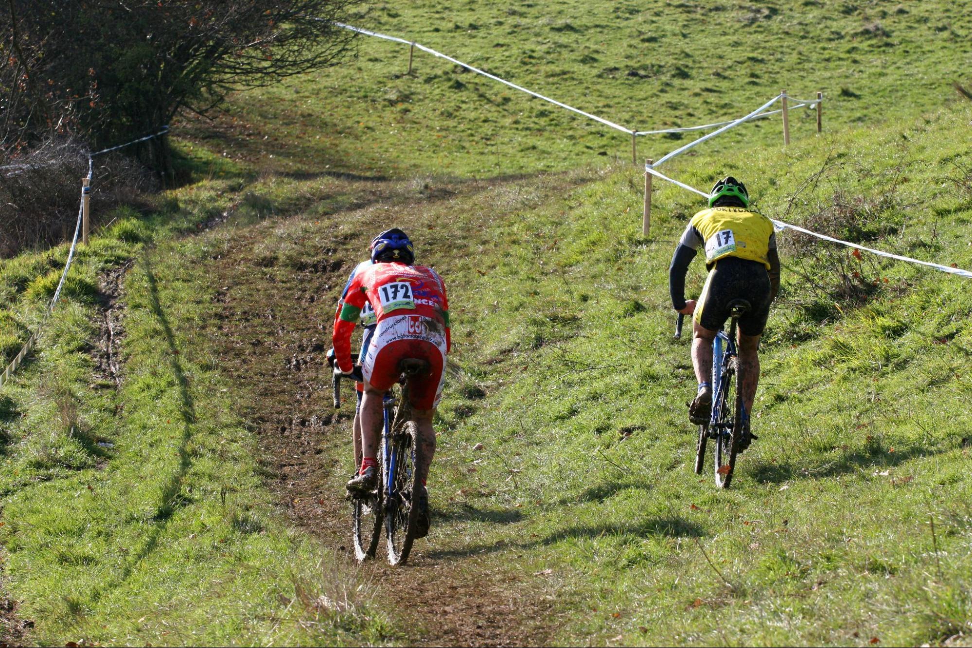 Cyclist following a structured cyclocross training plan through the base, build and race season phases