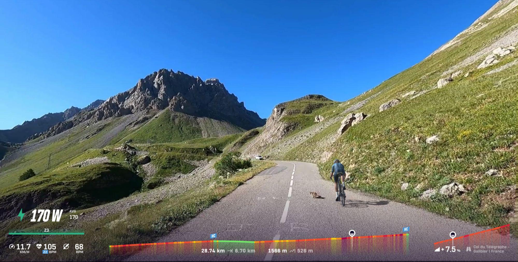 Ride Col du Télégraphe & Col du Galibier on ROUVY