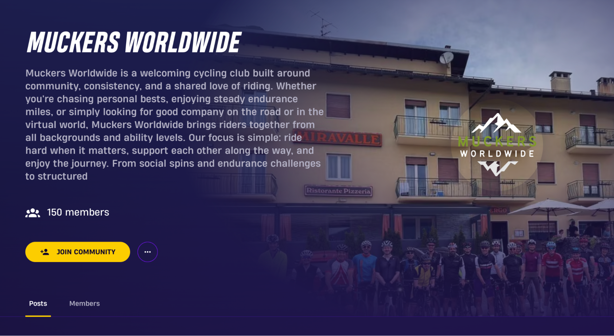 Muckers Worldwide Community on ROUVY, home to weekly hill climb and race nights
