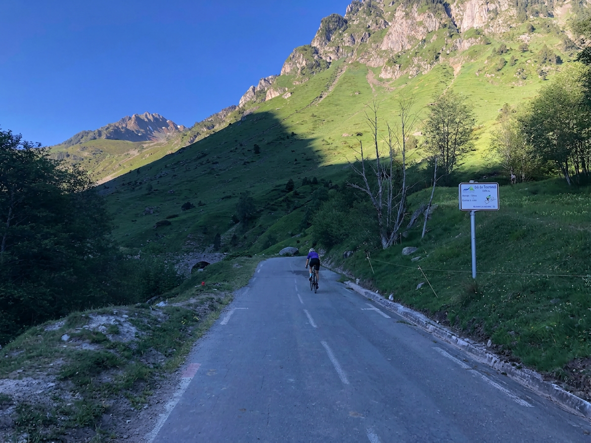Climbing the Col du Tourmalet, a classic HC climb