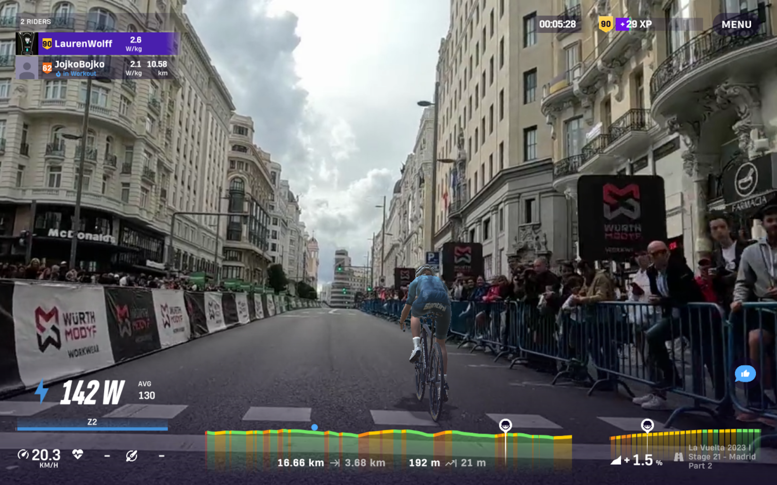 Enjoy the spectator atmosphere on the central Madrid La Vuelta route.