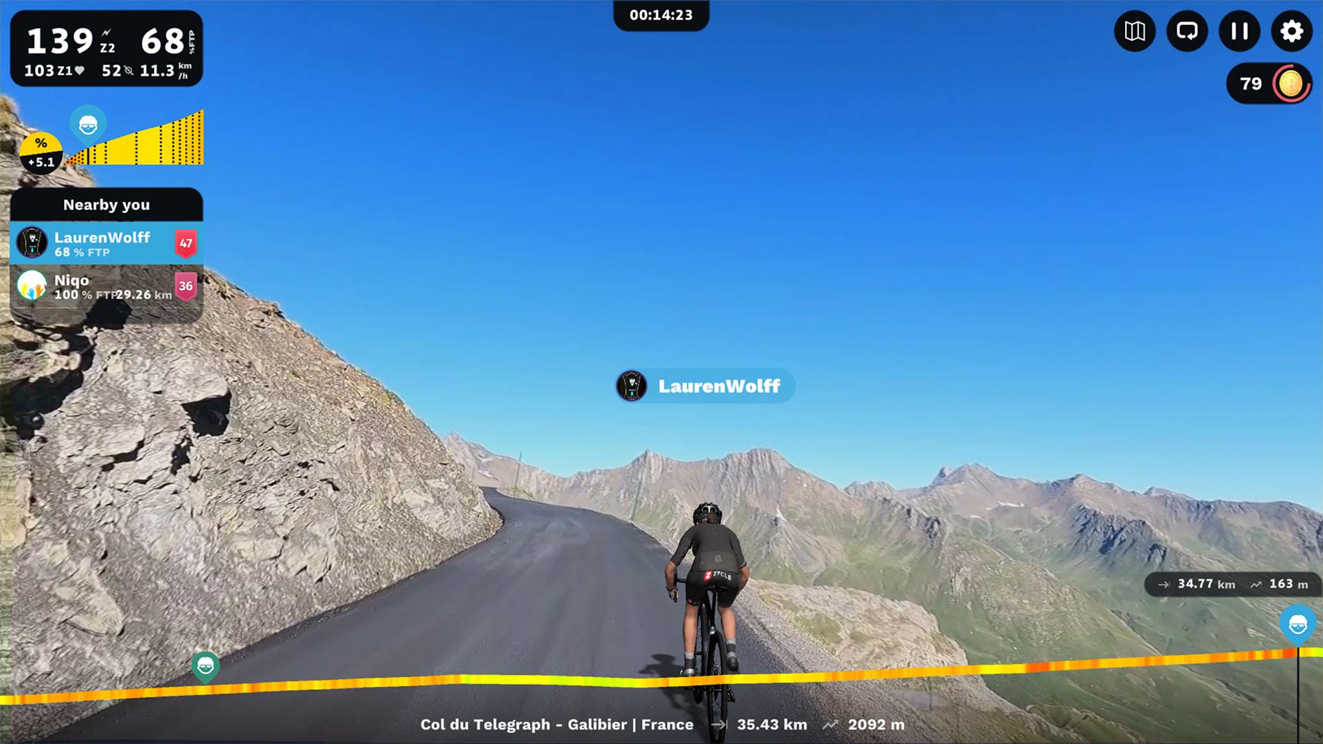 Cresting the summit at 2092m