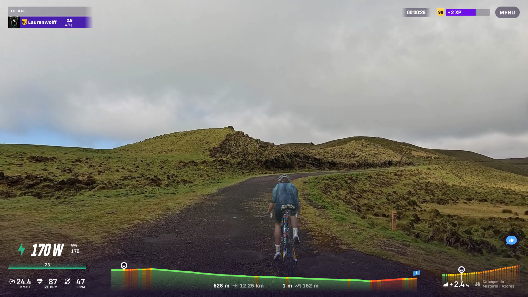 Ride on Pico Island on ROUVY