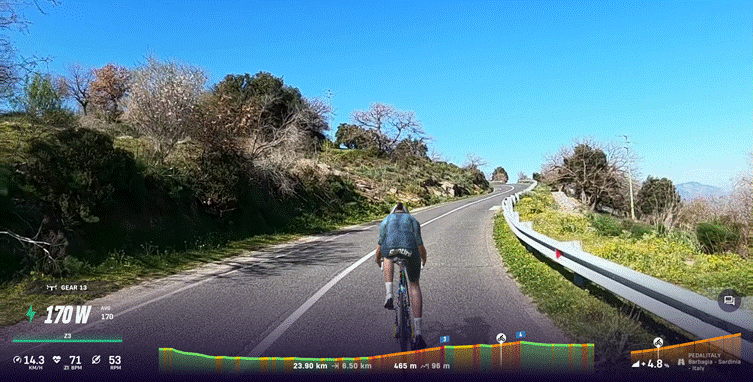 Sardinia bike routes on ROUVY: Barbagia
