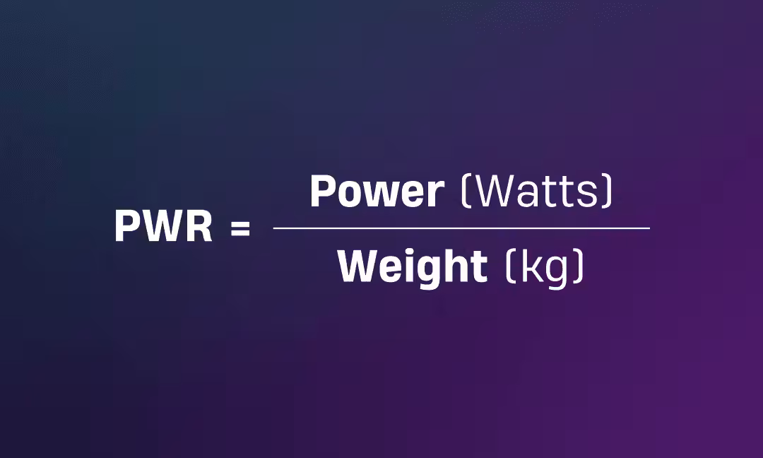 How to calculate power-to-weight ratio: watts divided by body weight in kilograms